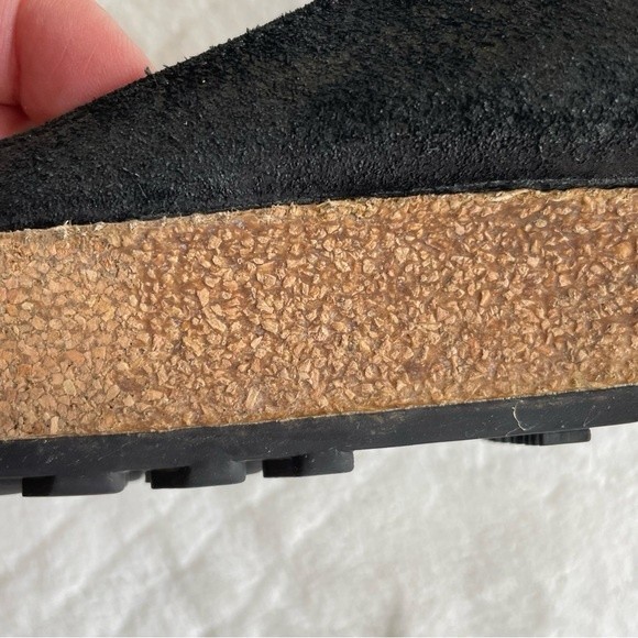 Haflinger Womens Size 36 Black Slip On Scuffed Leather Mule/Clog - Picture 9 of 13